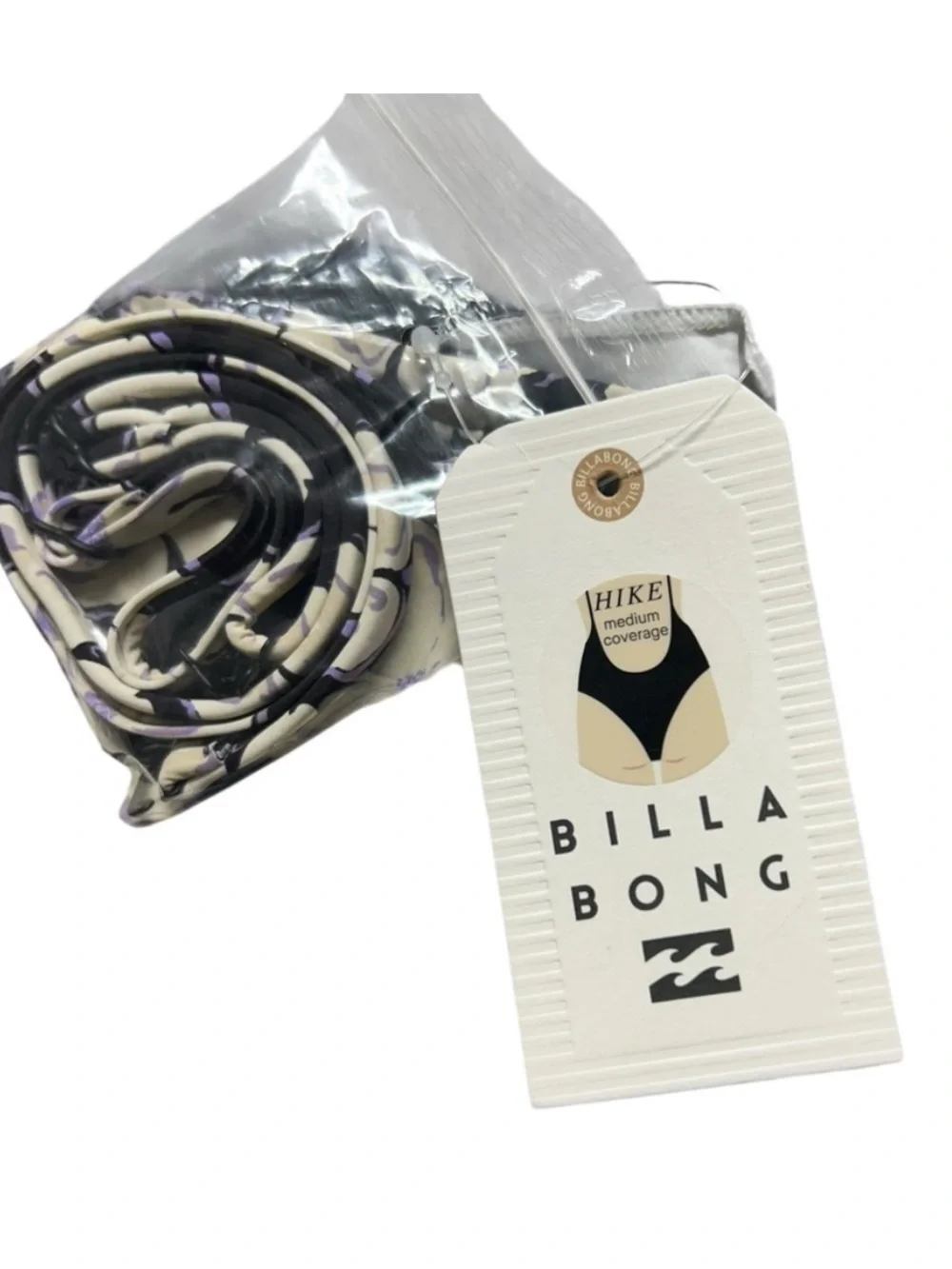 Billabong Kids Black Strapless One-Piece with White Floral Print